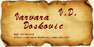 Varvara Dosković vizit kartica